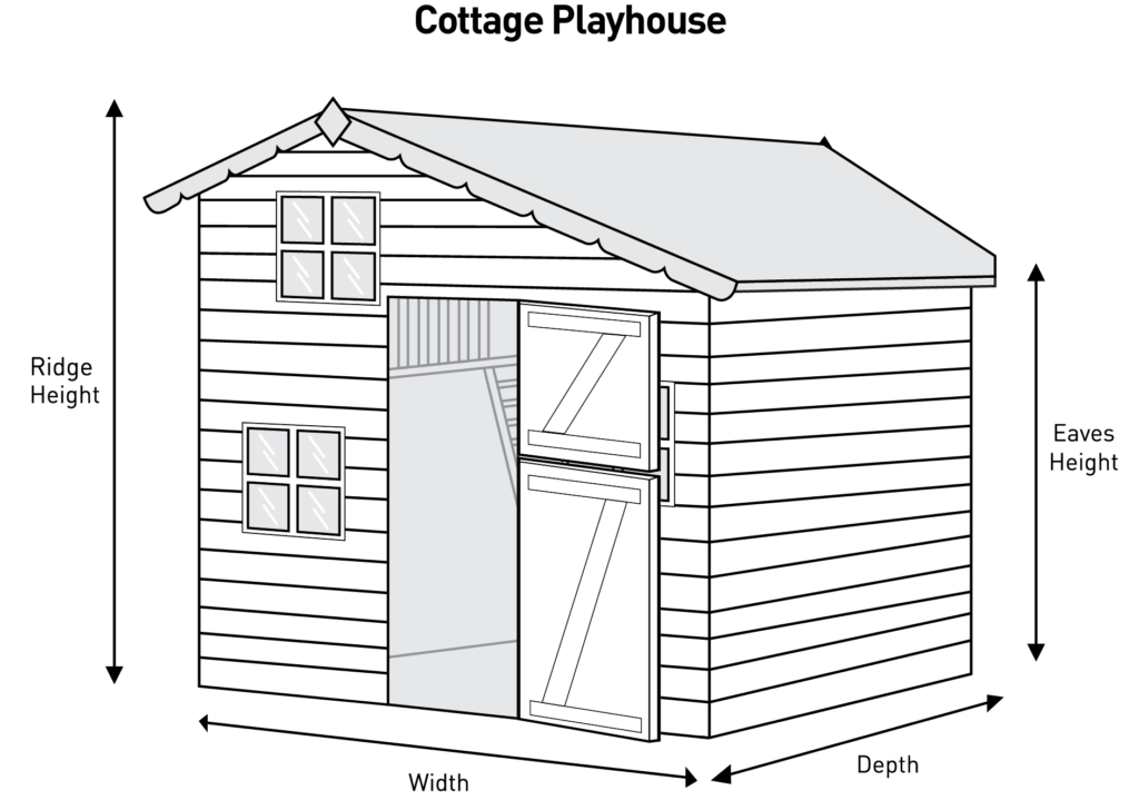 Cottage Playhouse Dimensions Diagram