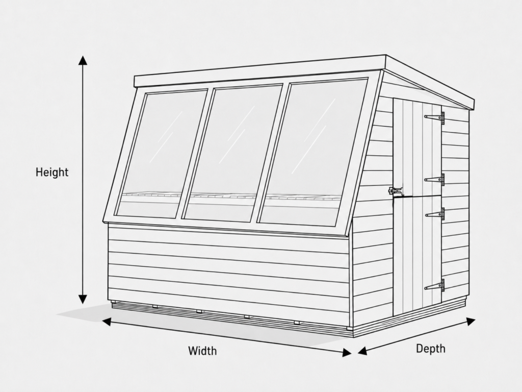 Potting Shed Dimensions Diagram